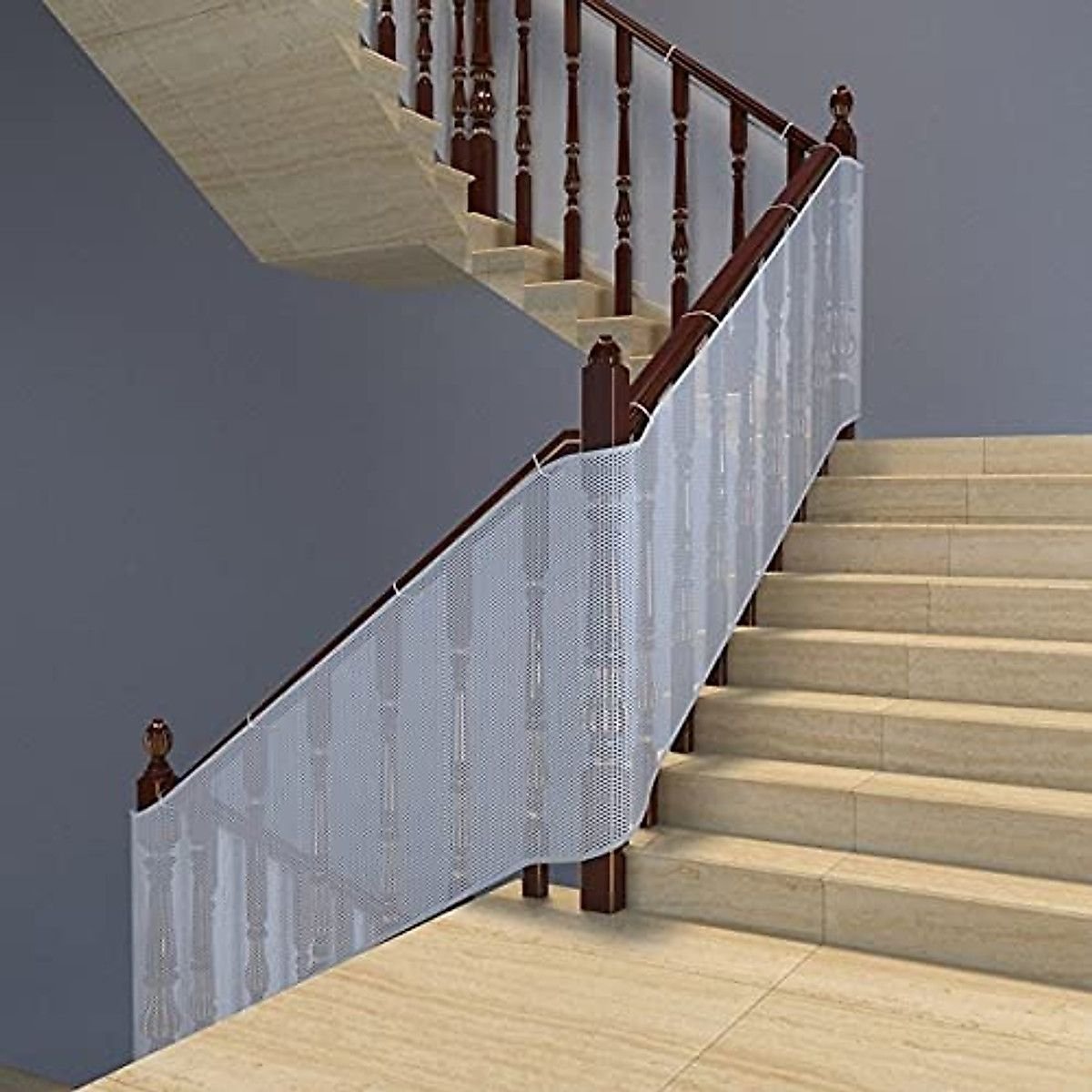 Staircase safety nets installed in Bangalore apartment by Tharak Enterprises